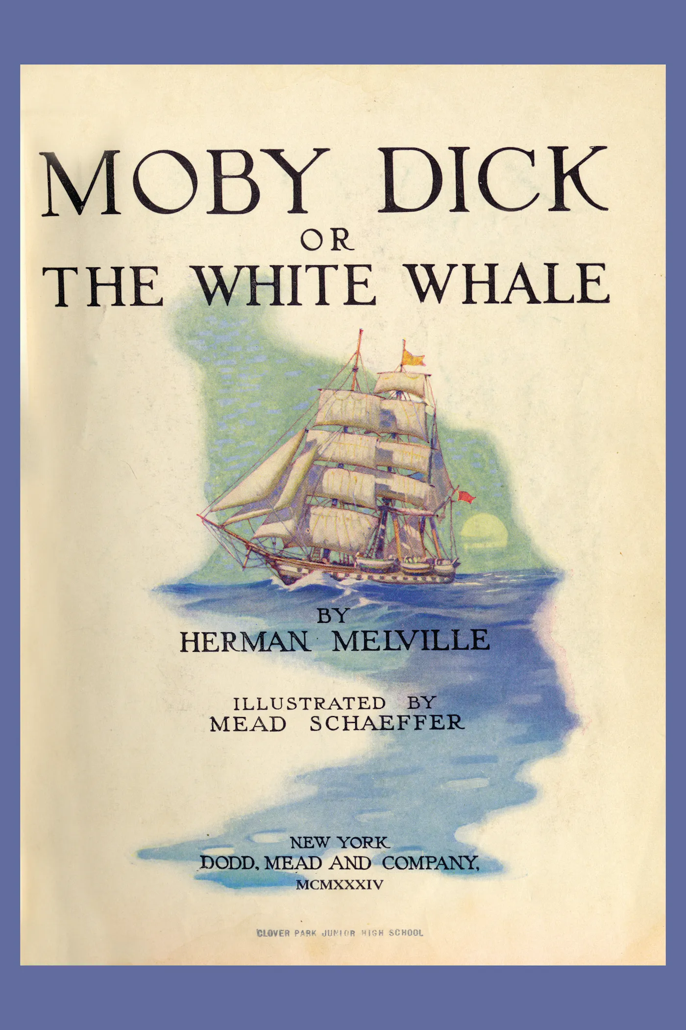 Moby Dick book cover first edition