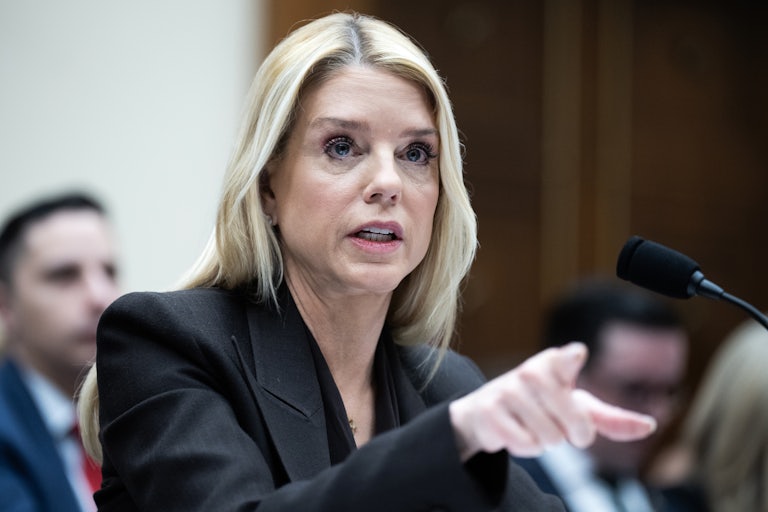 Attorney General Pam Bondi testifies in Congress.