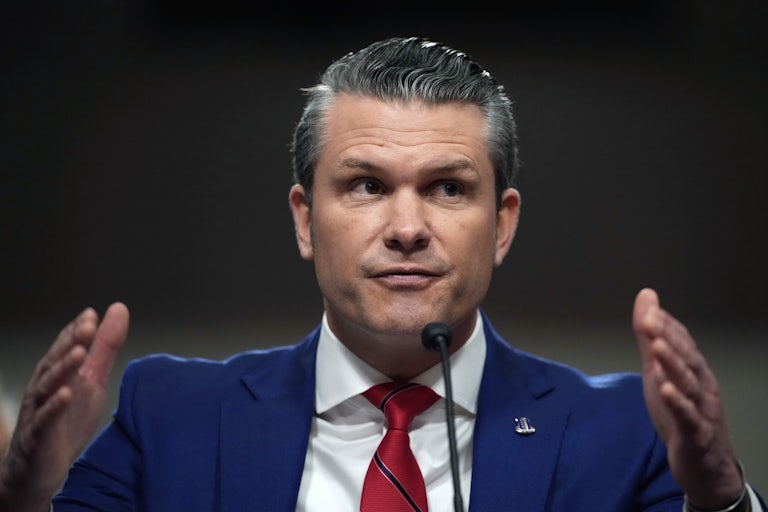 Pete Hegseth in his confirmation hearing