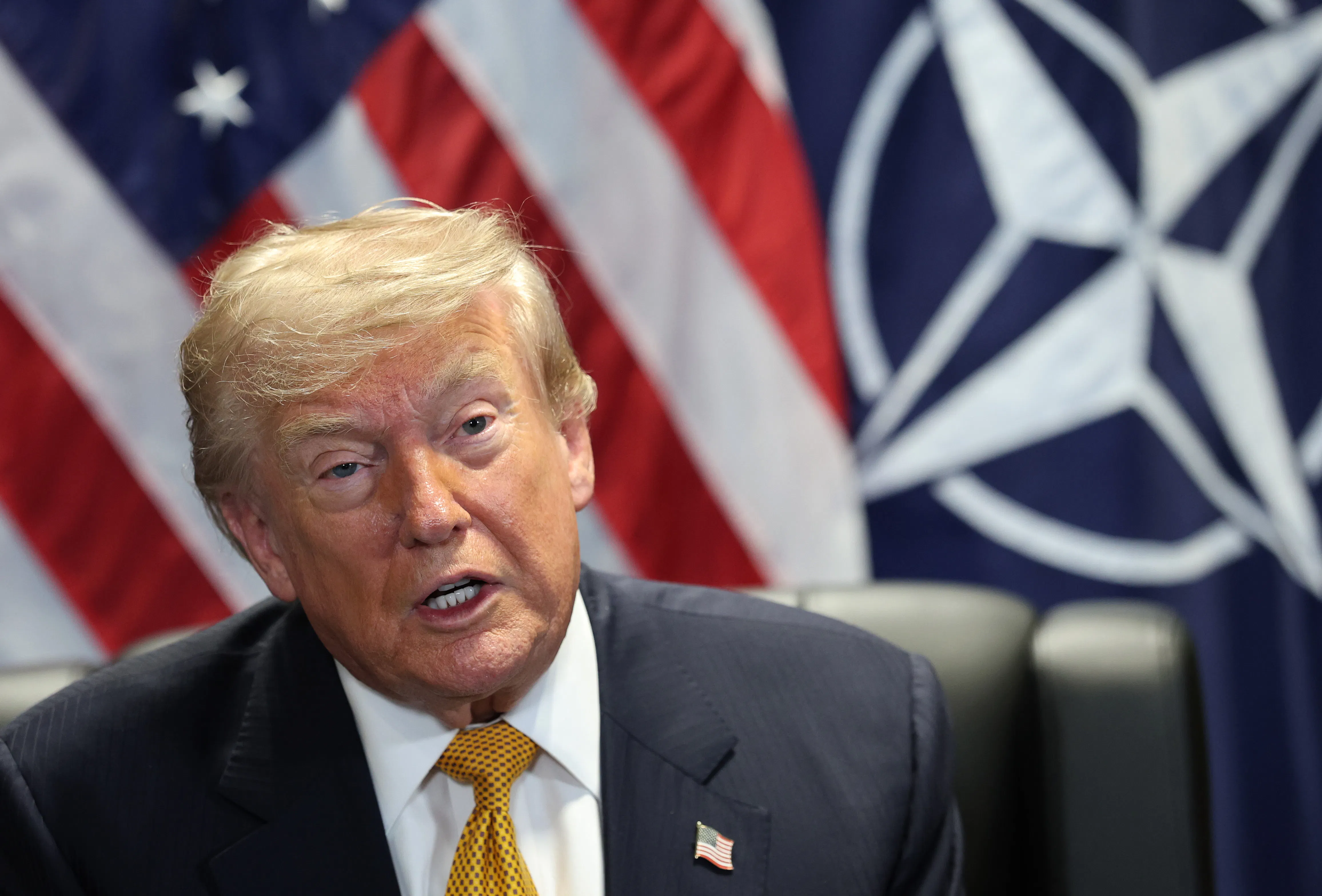 Donald Trump at the NATO summit in Ankara, Turkey