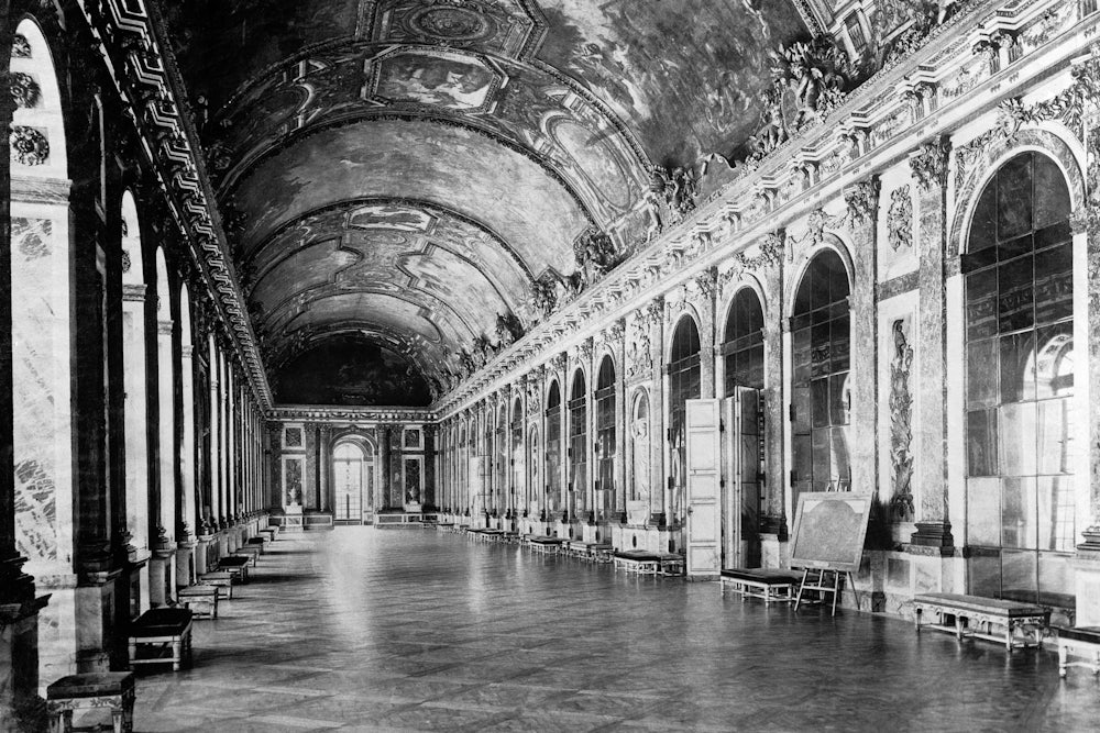 Galeries des Glaces / Hall of Mirrors where the Peace Treaty of Versailles was signed.