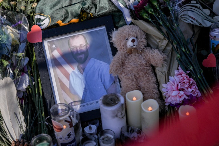 A photo of Alex Pretti at a memorial