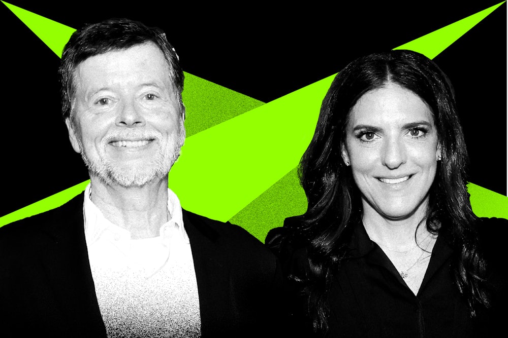 Photo collage of Ken Burns and Sarah Botstein