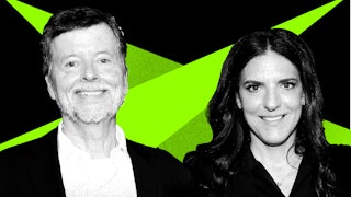 Photo collage of Ken Burns and Sarah Botstein