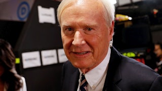 Chris Matthews in the spin room after the Democratic Presidential Debate at the Fox Theatre on July 31, 2019 in Detroit, Michigan.