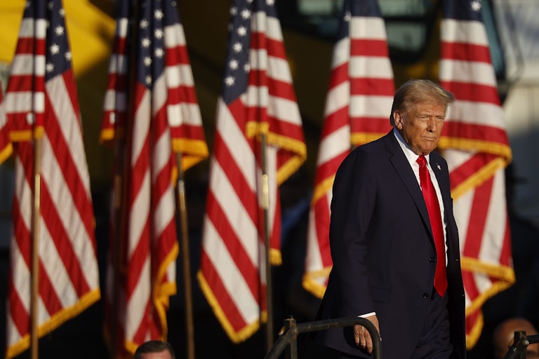 Donald Trump at a campaign rally
