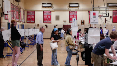 Voters cast their ballots in New York’s election