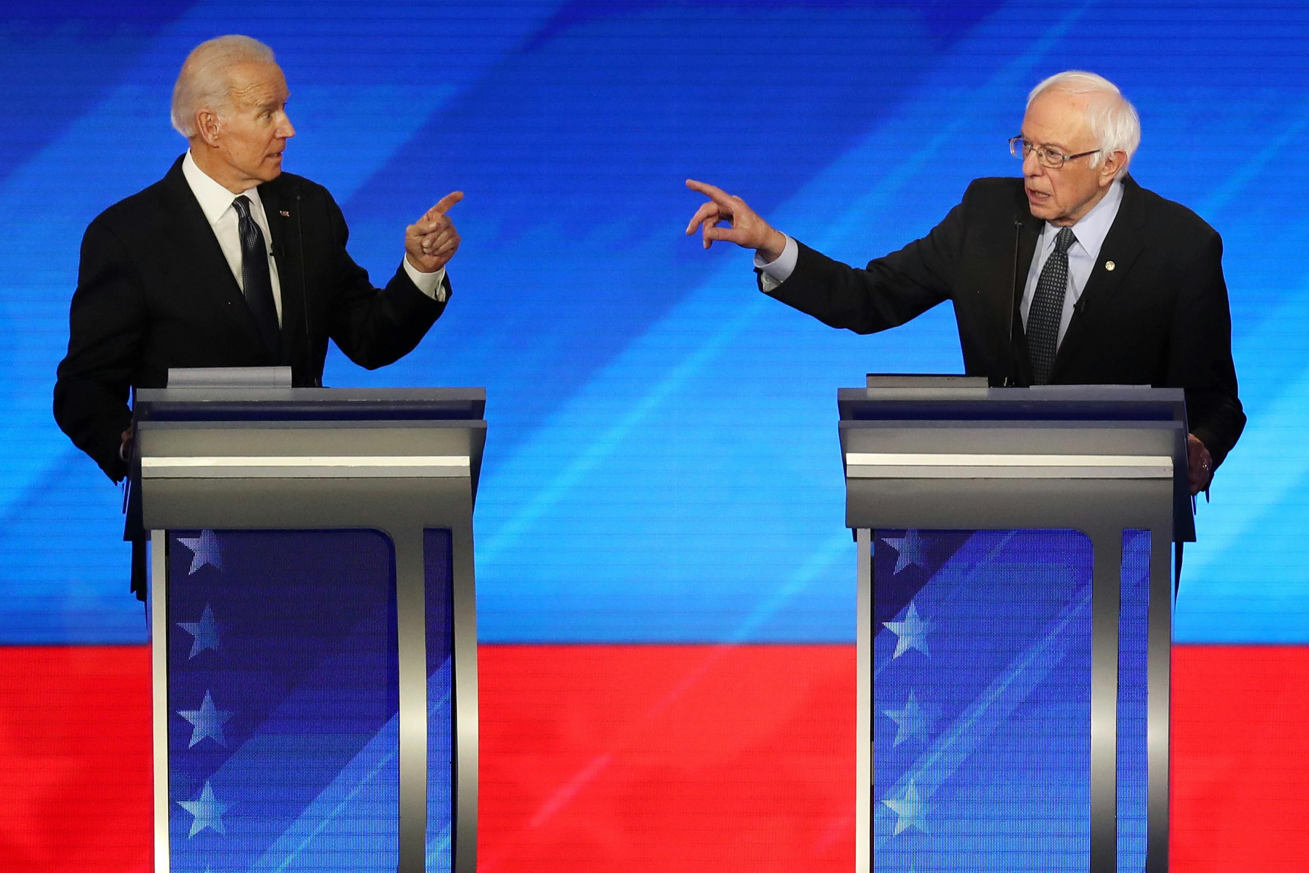 Biden and Senator Bernie Sanders