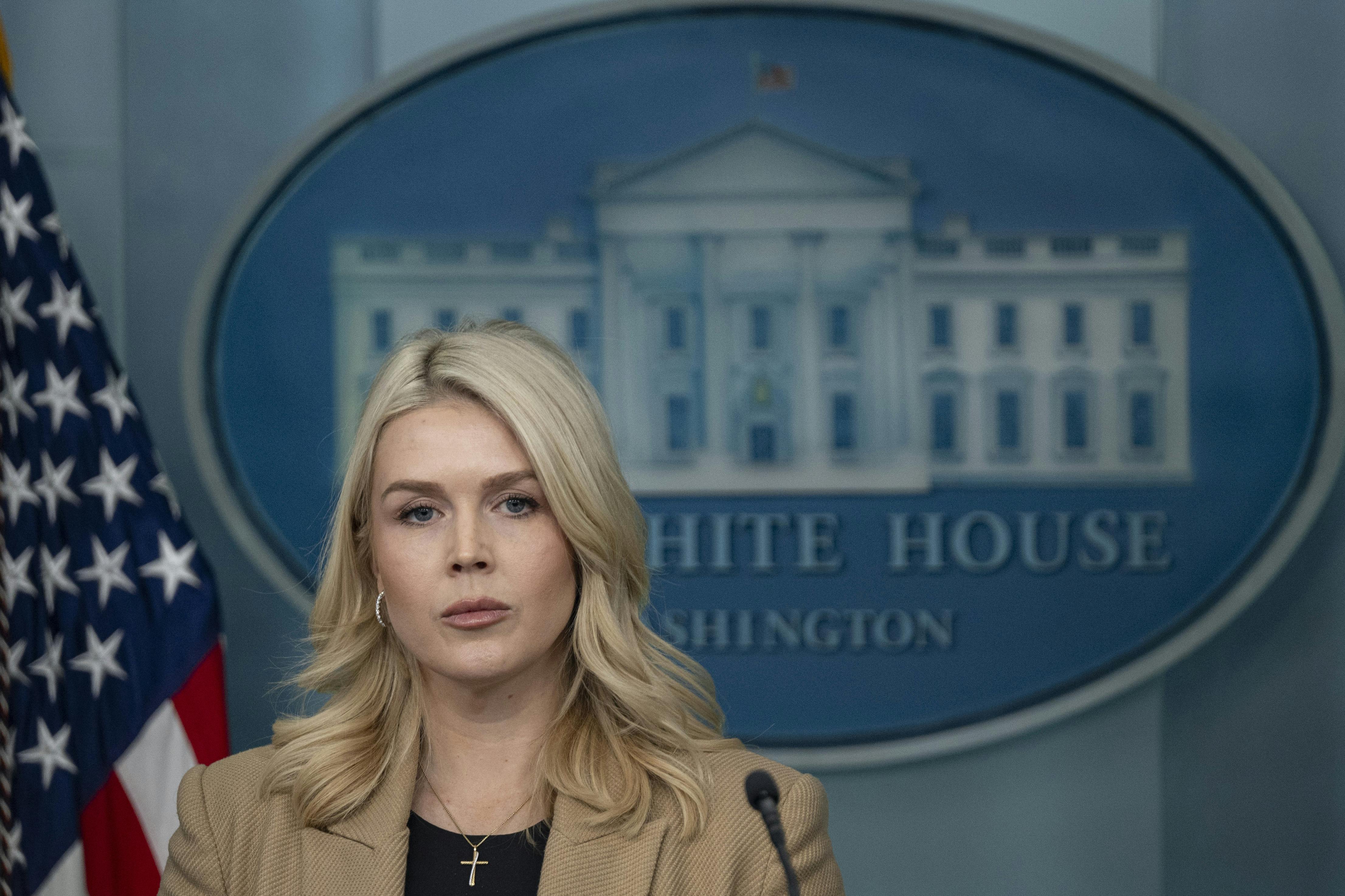 Karoline Leavitt looks angry