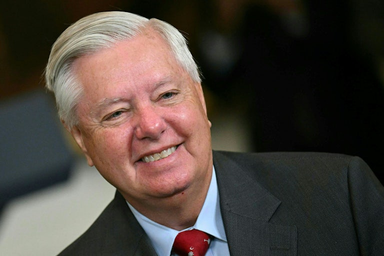 Lindsey Graham smiles