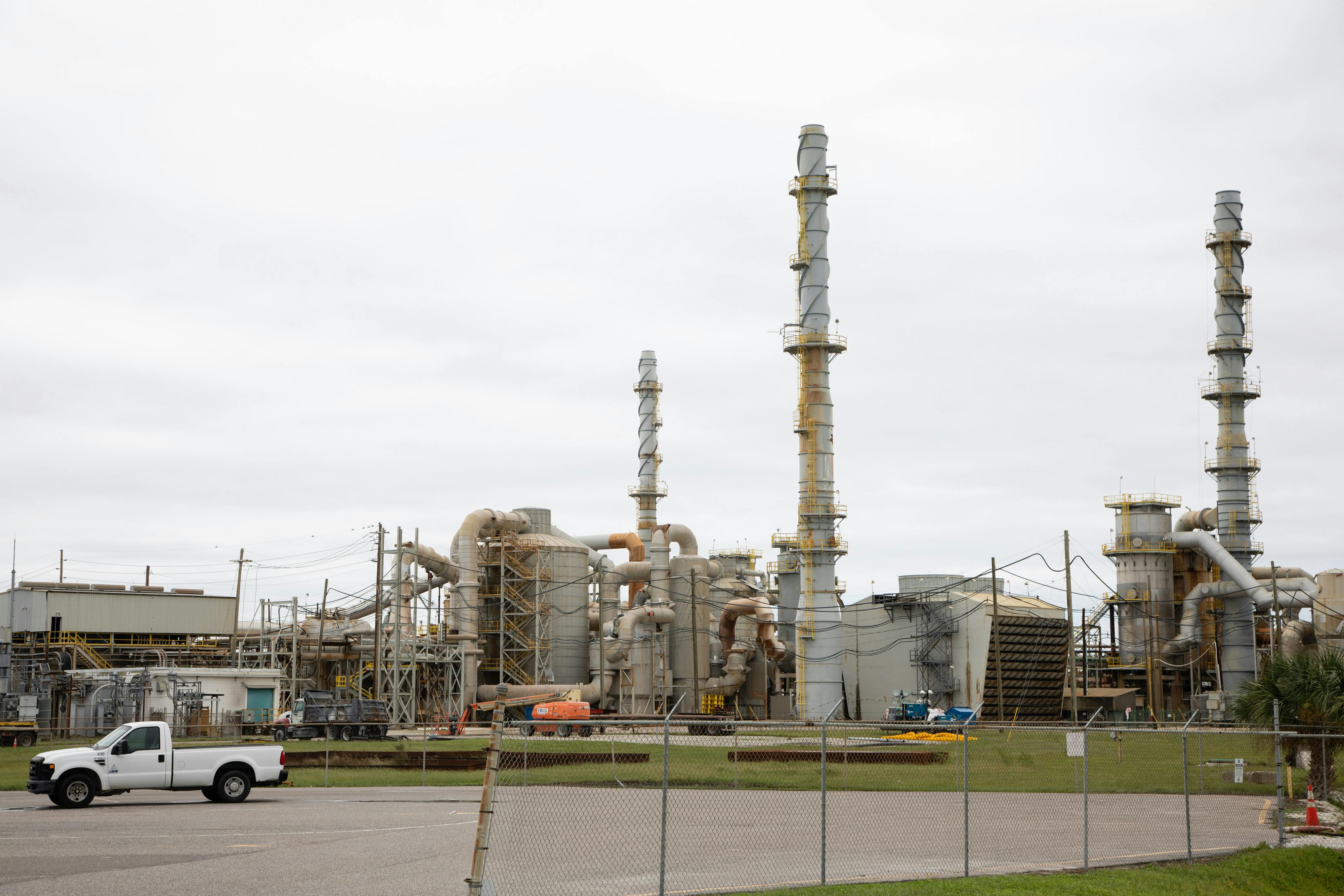 A shot of an industrial facility. 