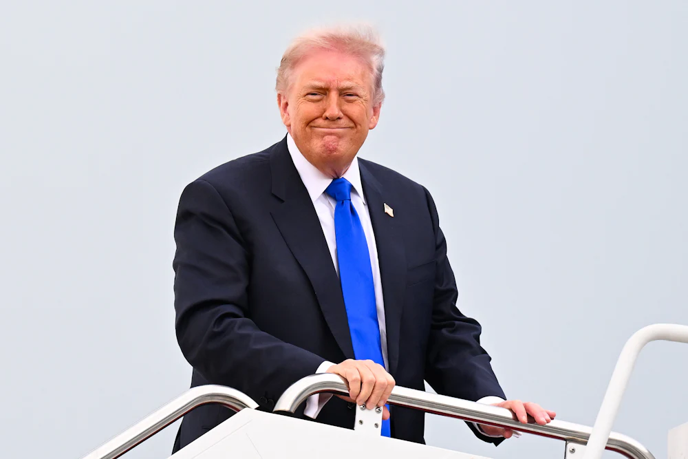 Trump smiling