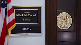 Senator Mitch McConnell's office door