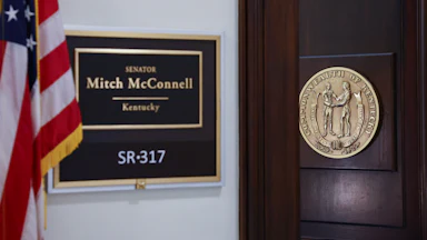 Senator Mitch McConnell's office door