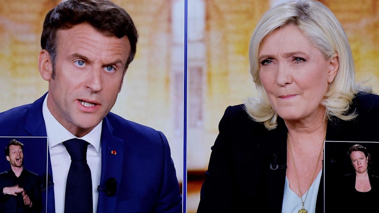 Emmanuel Macron and Marine Le Pen debate