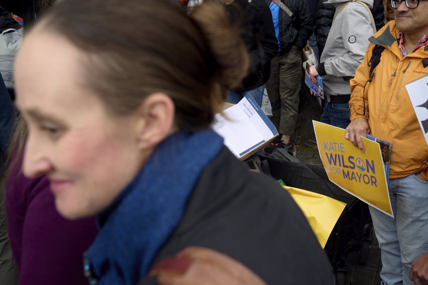 Wilson at the No Kings rally in Seattle