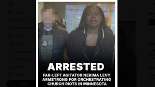 A screenshot of the AI-altered image of Nekima Levy-Armstrong's arrest that the White House posted on X