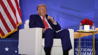Donald Trump speaks during the 2024 Joyful Warriors National Summit in Washington, D.C.
