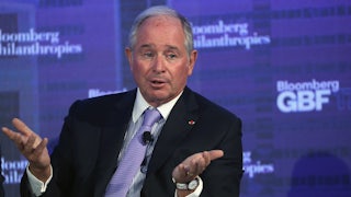 Blackstone CEO Stephen Schwarzman speaks at the Bloomberg Global Business Forum.
