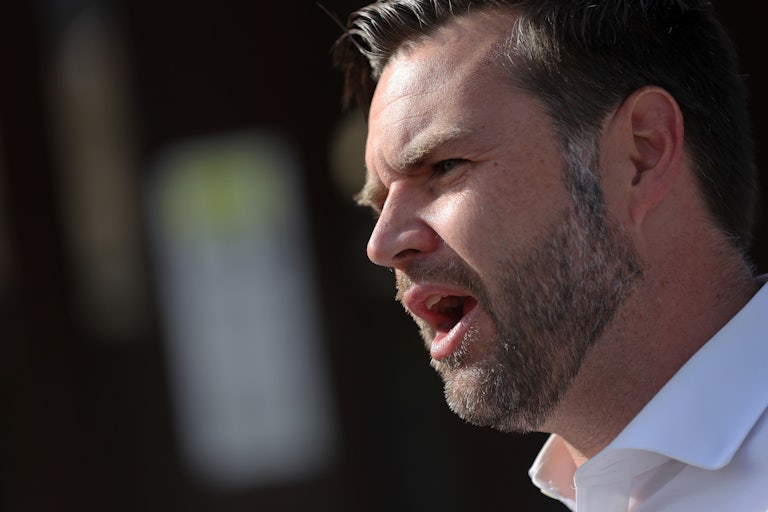J.D. Vance speaks while visiting the wall along the southern U.S. border
