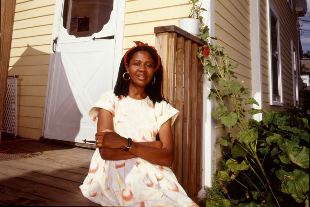 Jamaica Kincaid at her home in Vermont in the 1990s.