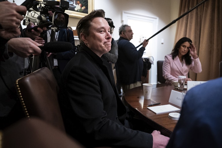 Elon Musk sits in Donald Trump’s Cabinet meeting at the White House