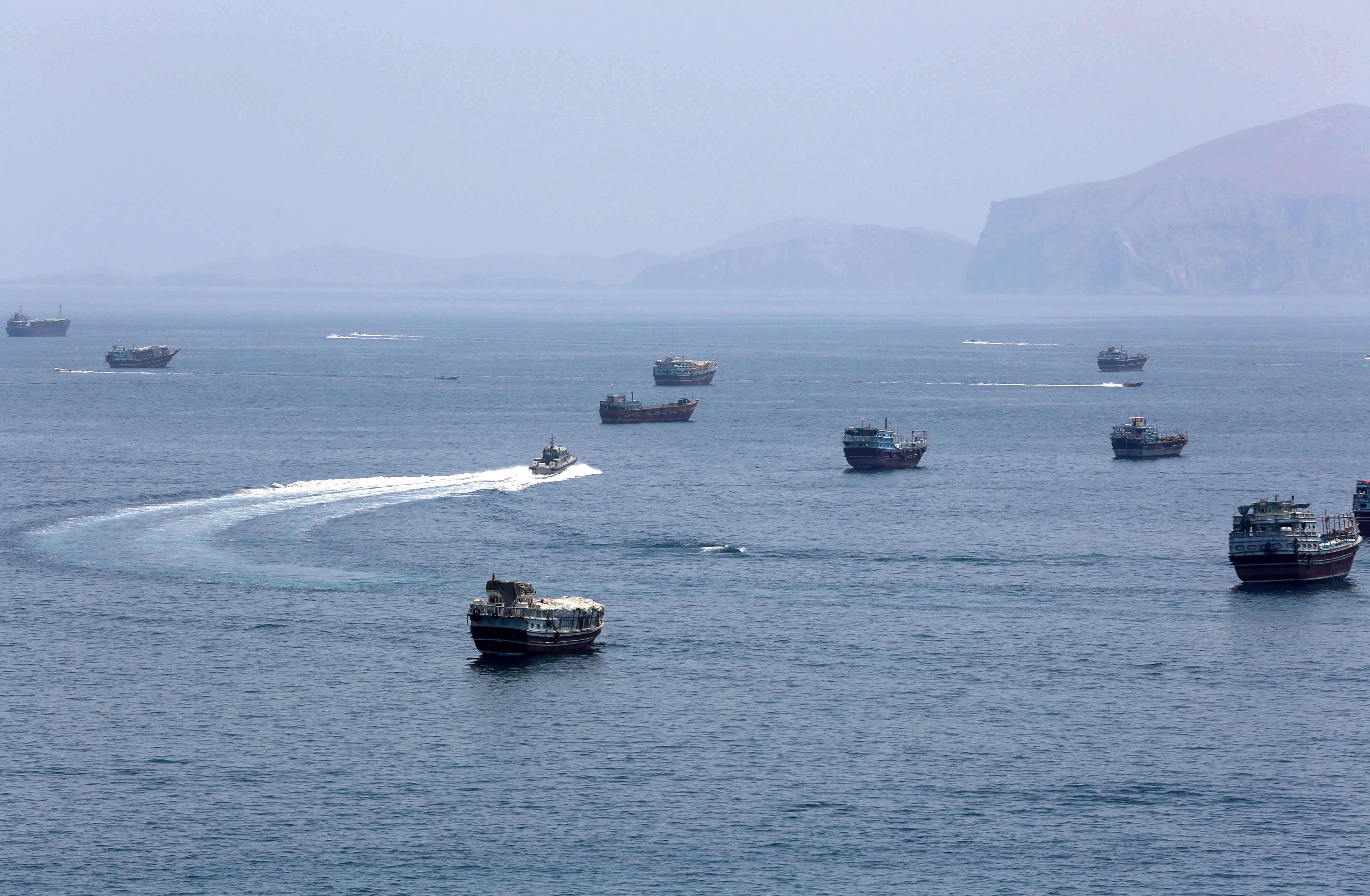 Ships in the Strait of Hormuz 