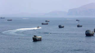 Ships in the Strait of Hormuz