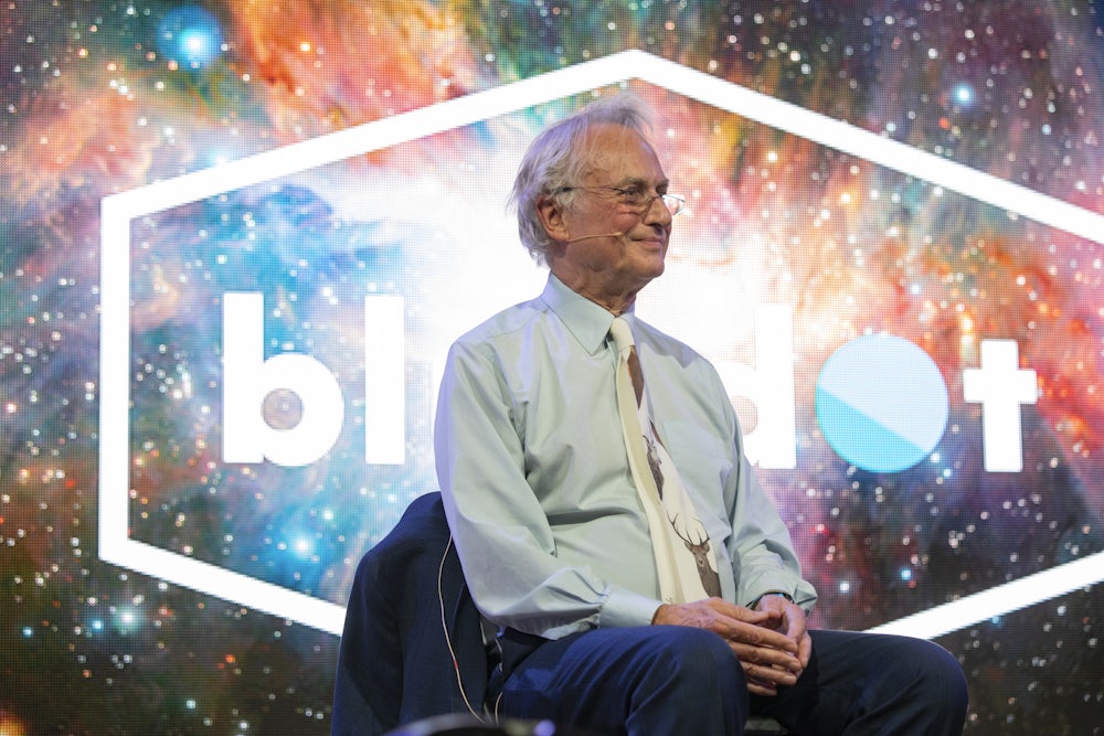 Richard Dawkins in conversation at the Blue Dot Festival in Manchester, England.