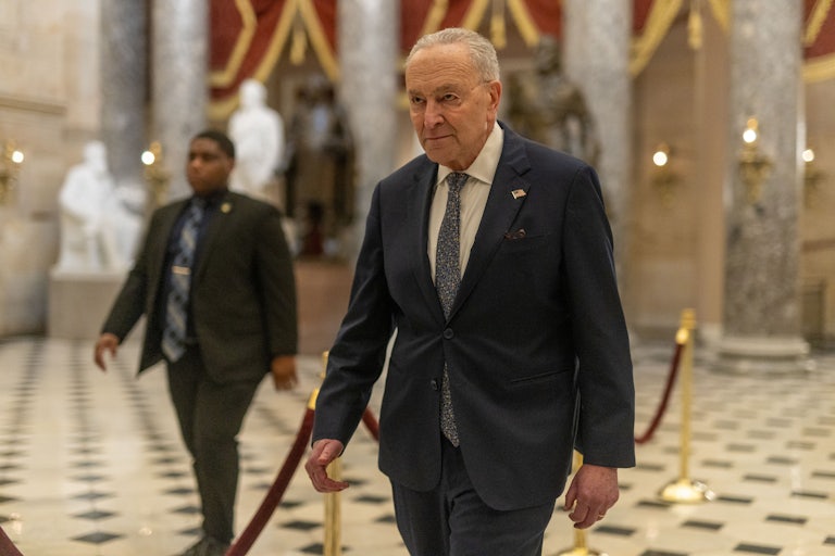 Senator Chuck Schumer walks in the Capitol