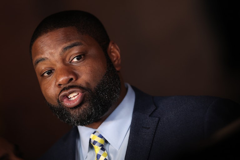 Byron Donalds speaking (closeup photo)