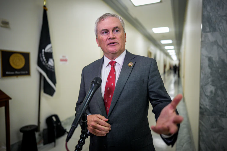 House Oversight Chair James Comer speaks to reporters