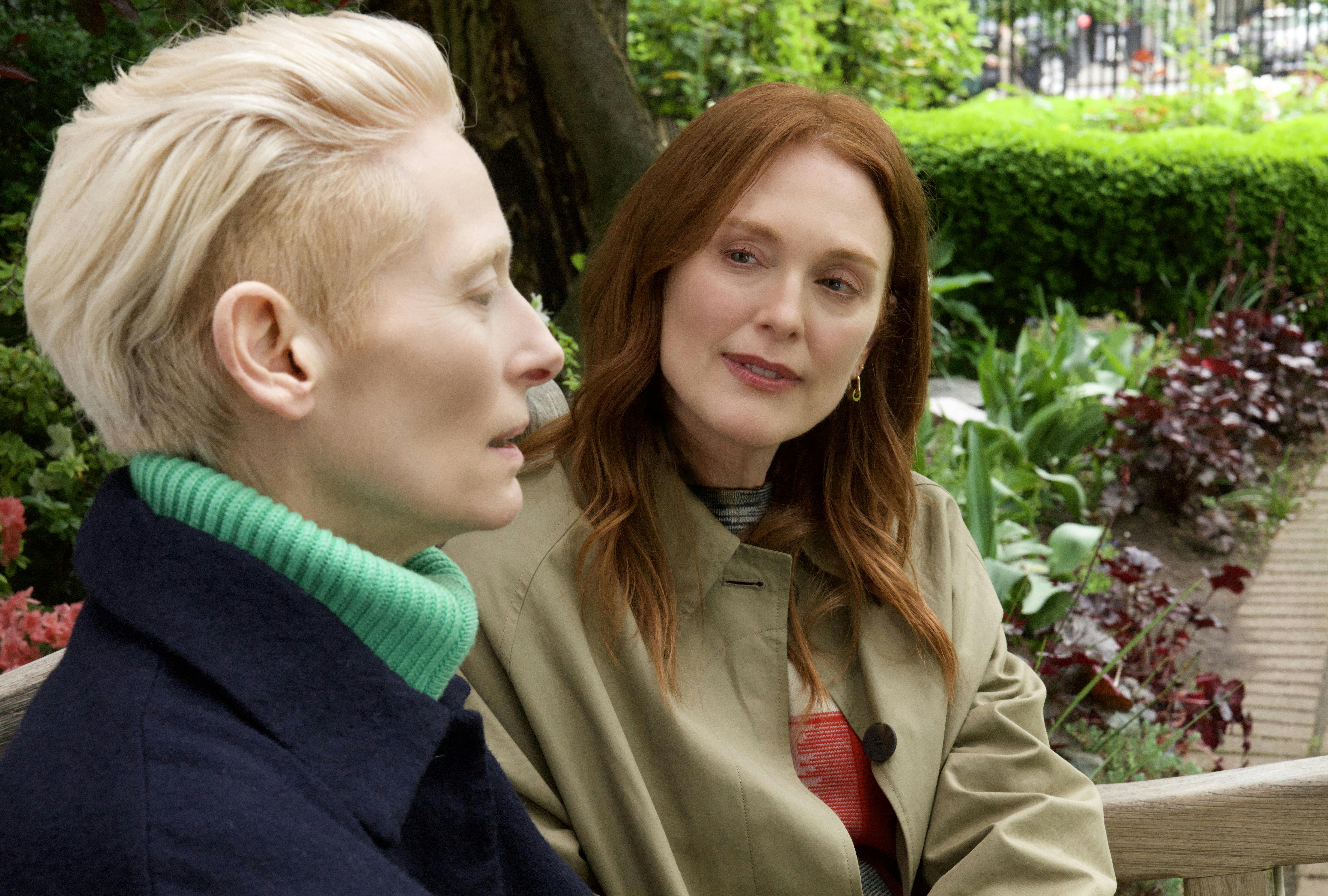 Tilda Swinton and Julianne Moore star in the film The Room Next Door.