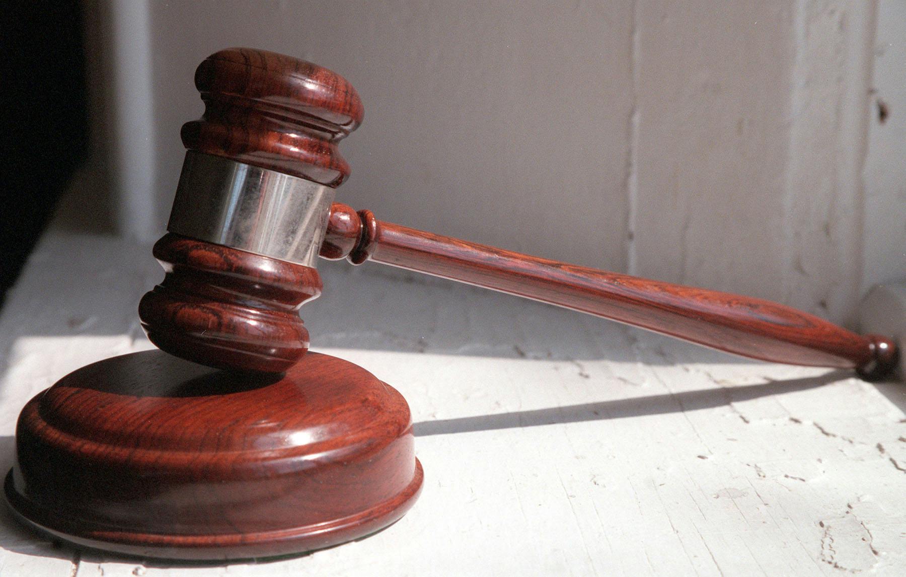 A gavel from the Newburyport District Courtroom. 