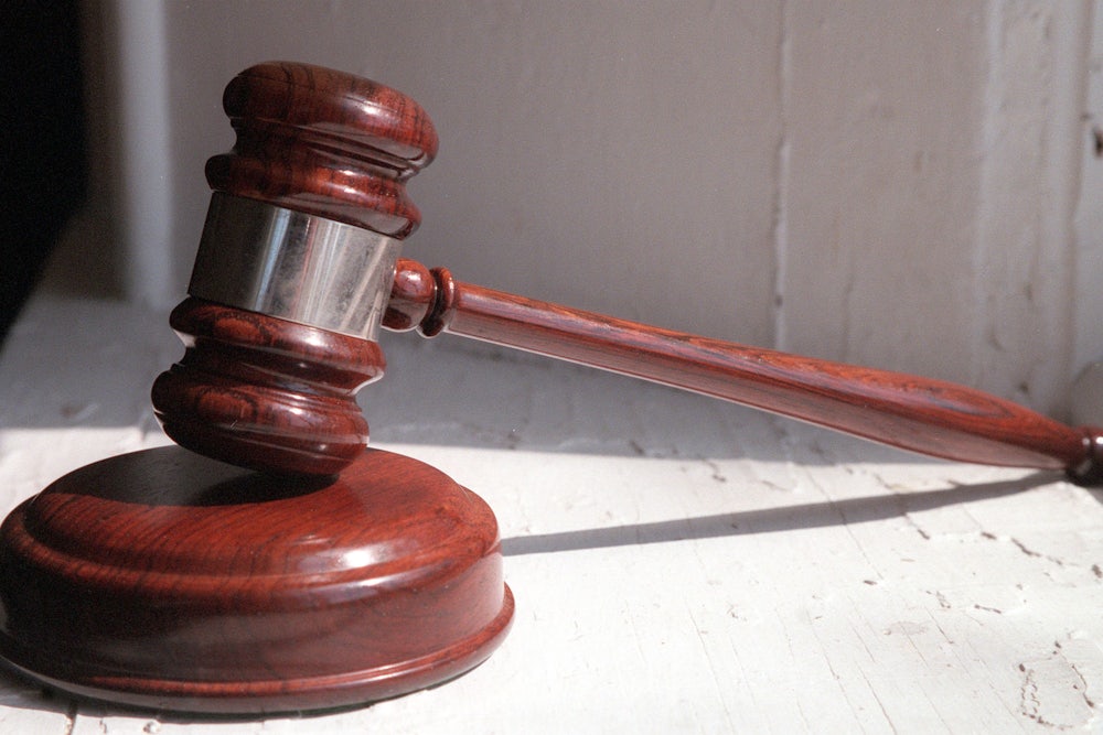 A gavel from the Newburyport District Courtroom.