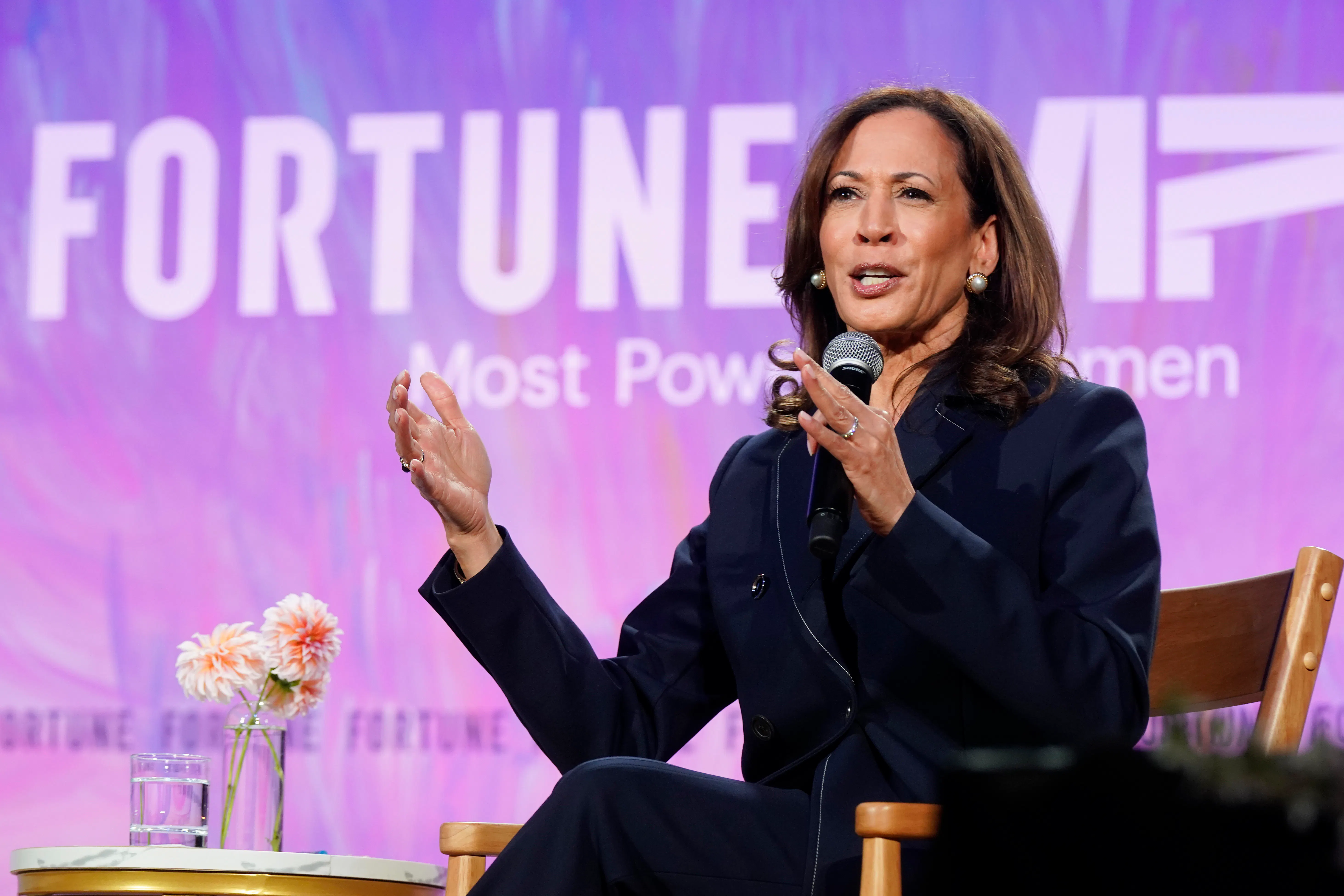 Kamala Harris speaking at an event in Washington 