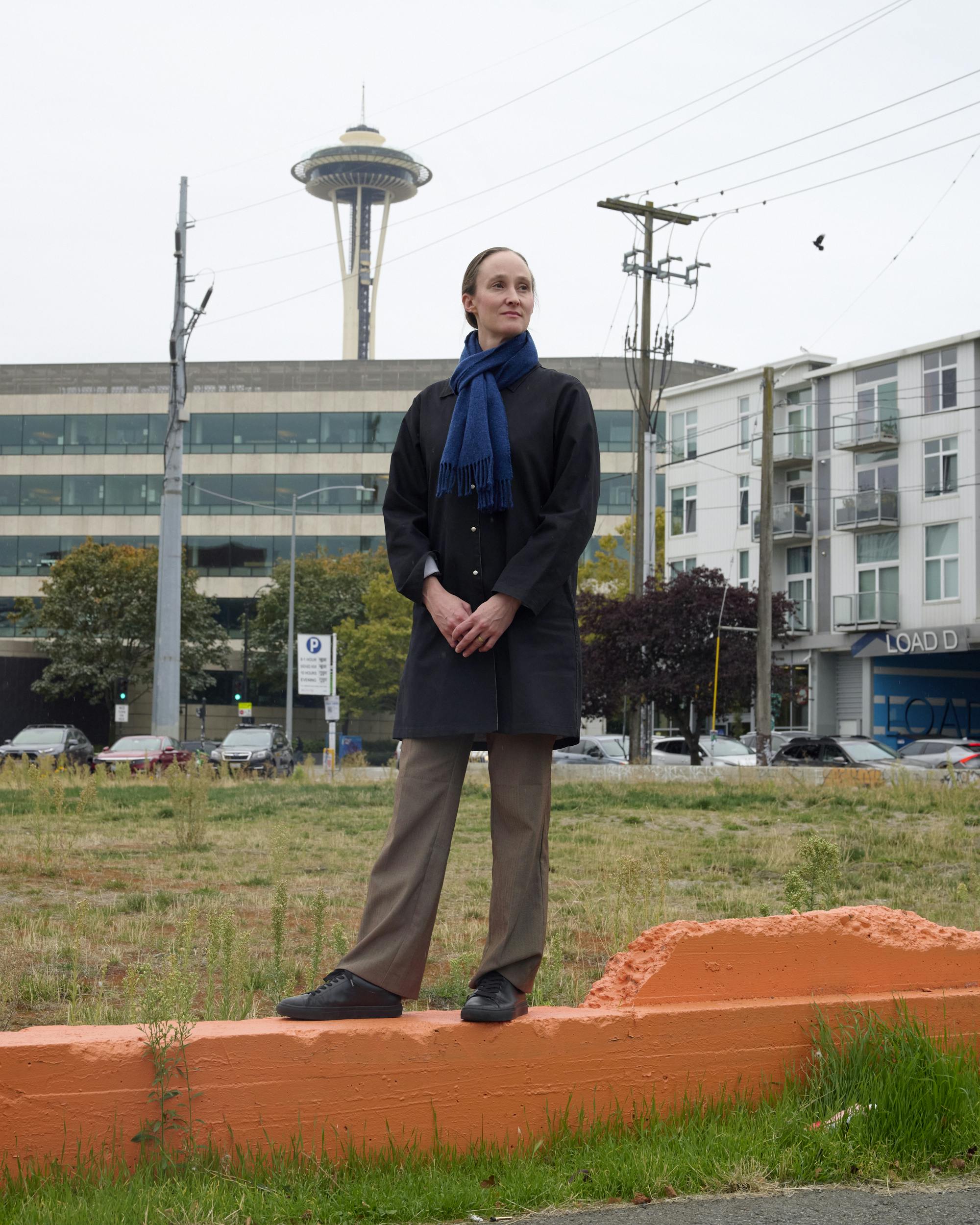 Katie Wilson photographed near the Space Needle.
