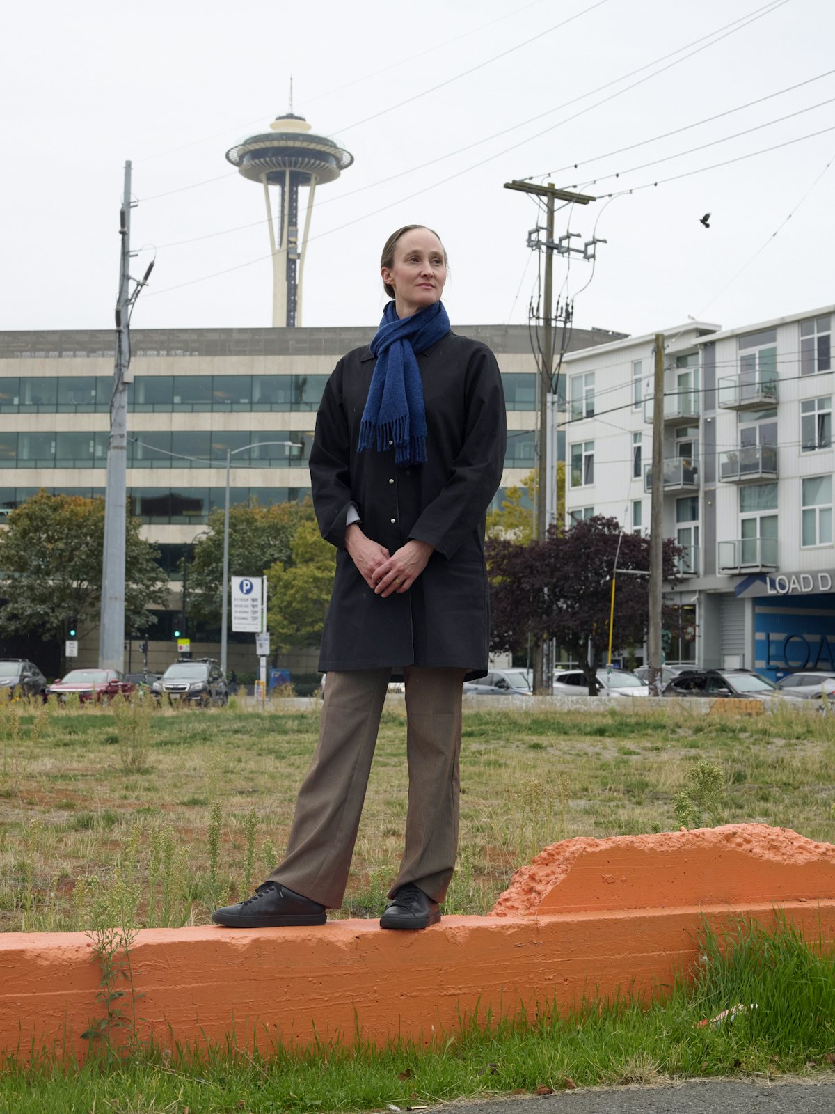 Katie Wilson photographed near the Space Needle.