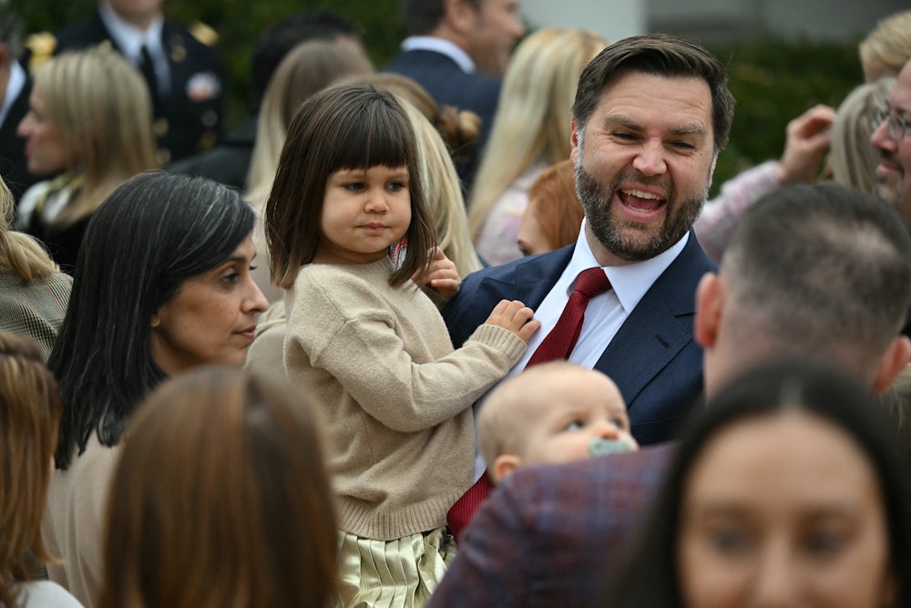 Vice President JD Vance with his daughter, Mirabel, and wife, Usha,