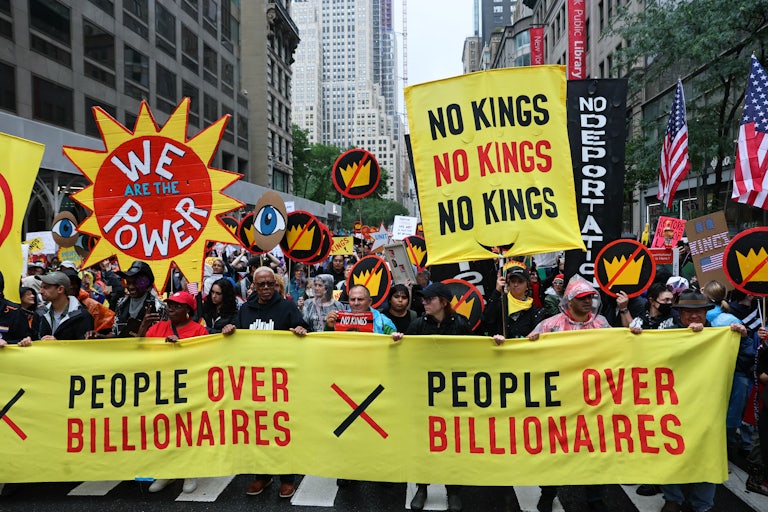 "No Kings Day" protesters in New York City on June 14