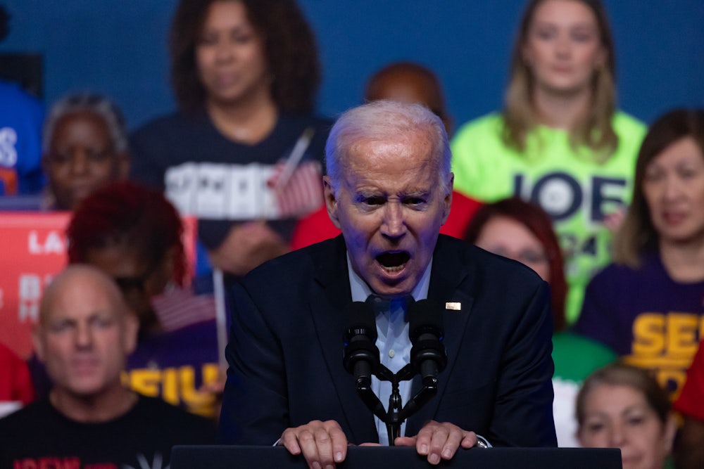 Biden at a labor union rally in Philadelphia
