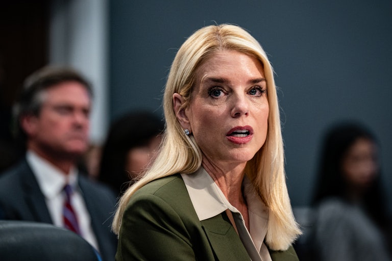 Attorney General Pam Bondi testtifies in Congress.