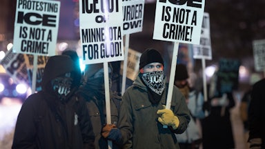 People in Minneapolis protest against ICE's presence in Minnesota
