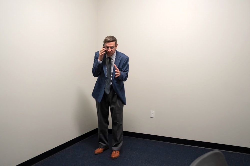 Tim Robinson in a scene from “The Chair Company"