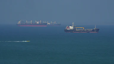 Ships in the Strait of Hormuz