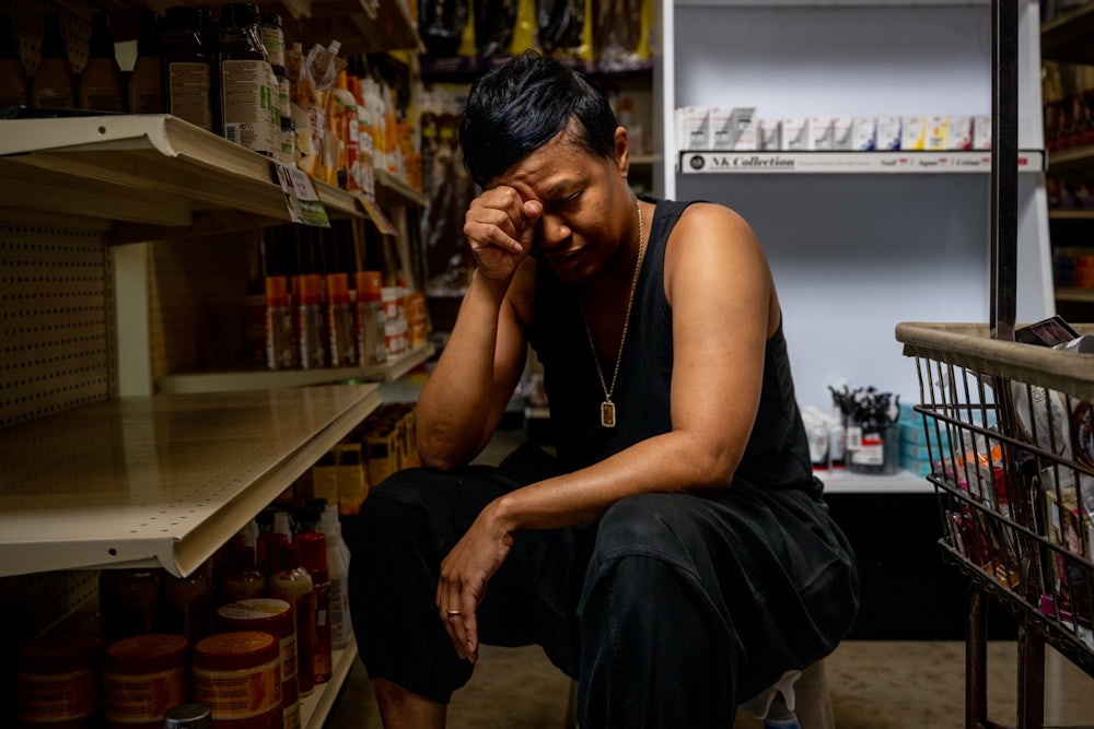 Man stocking shelves