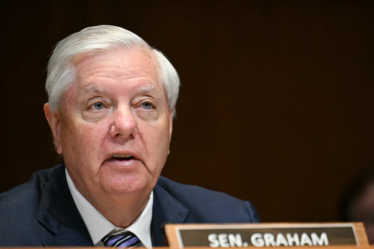Senator Lindsey Graham speaks during a Senate subcommittee hearing