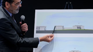 Architect Shalom Baranes shows his plans for Donald Trump’s White House renovation