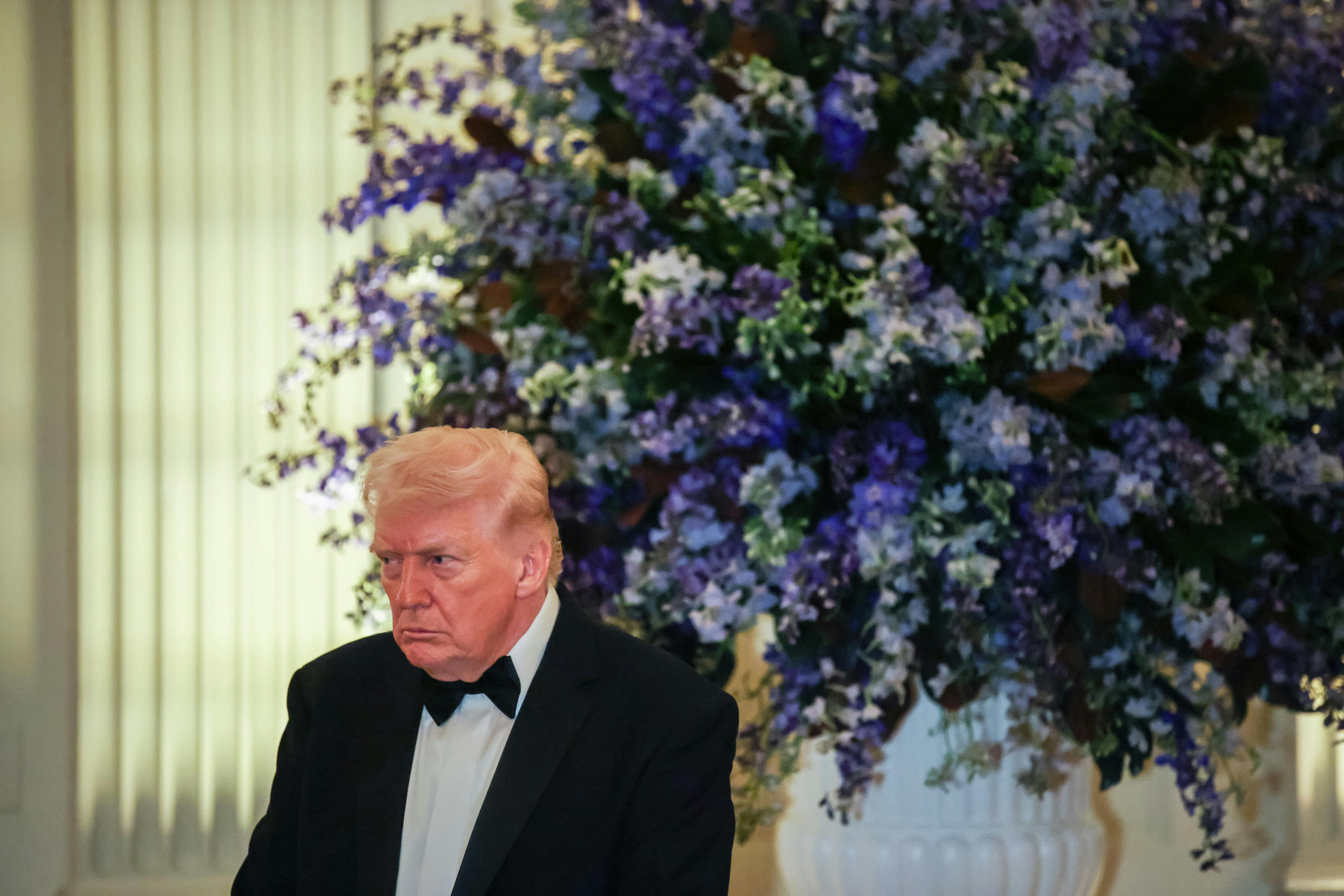 Donald Trump during a governor's dinner in the East Room of the White House.