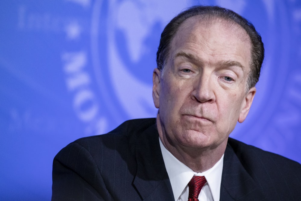 David Malpass frowns.